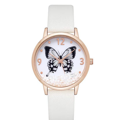 Butterfly quartz watch in rhinestones