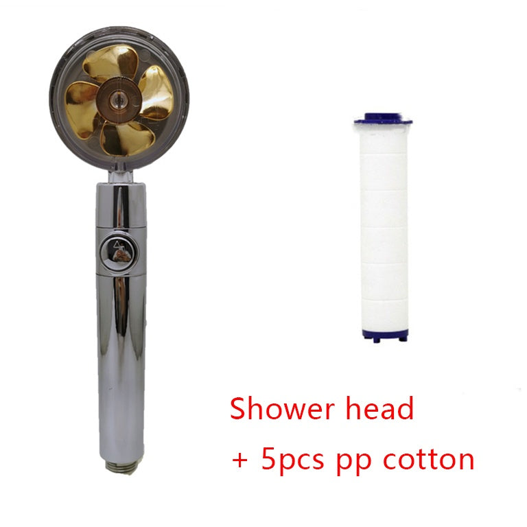 Shower head with stop button