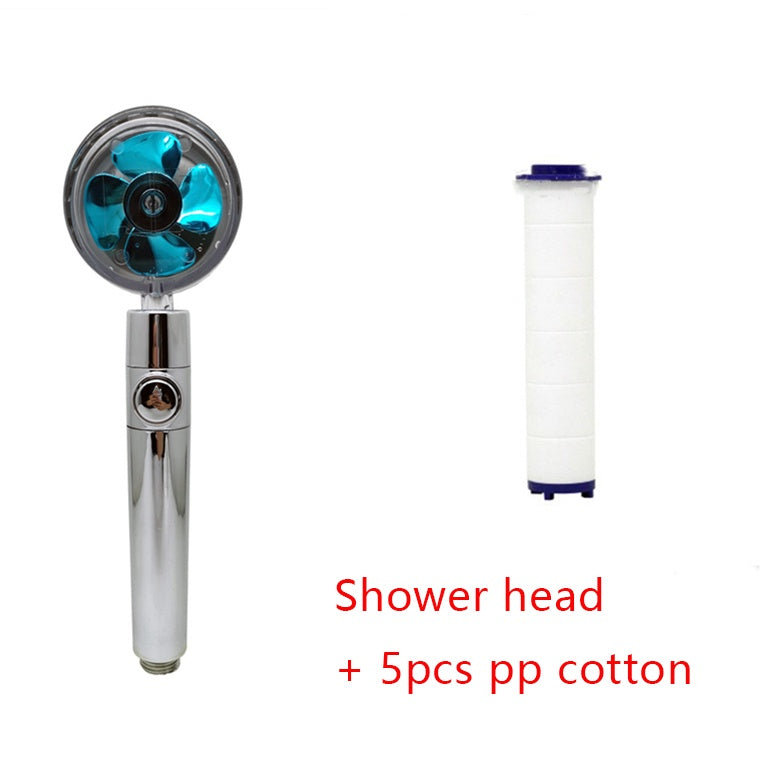 Shower head with stop button