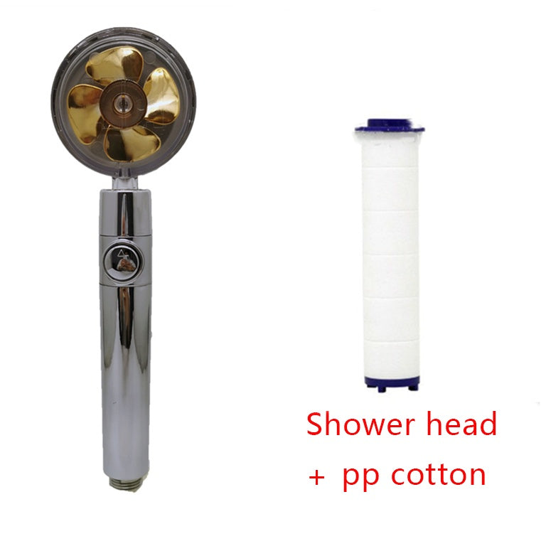 Shower head with stop button