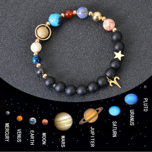 Bracelet de perles huit planètes douze constellations bracelets pierre givrée