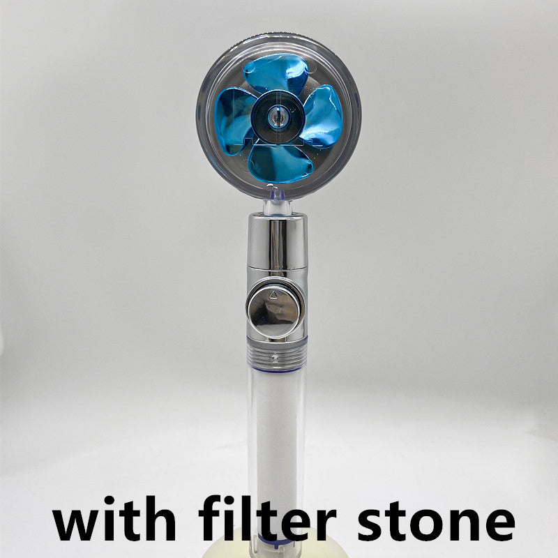 Shower head with stop button