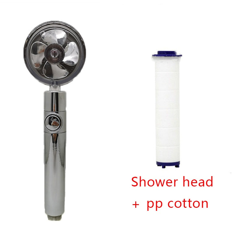 Shower head with stop button