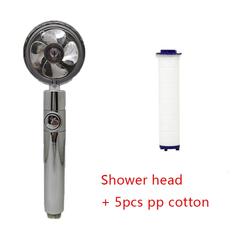 Shower head with stop button